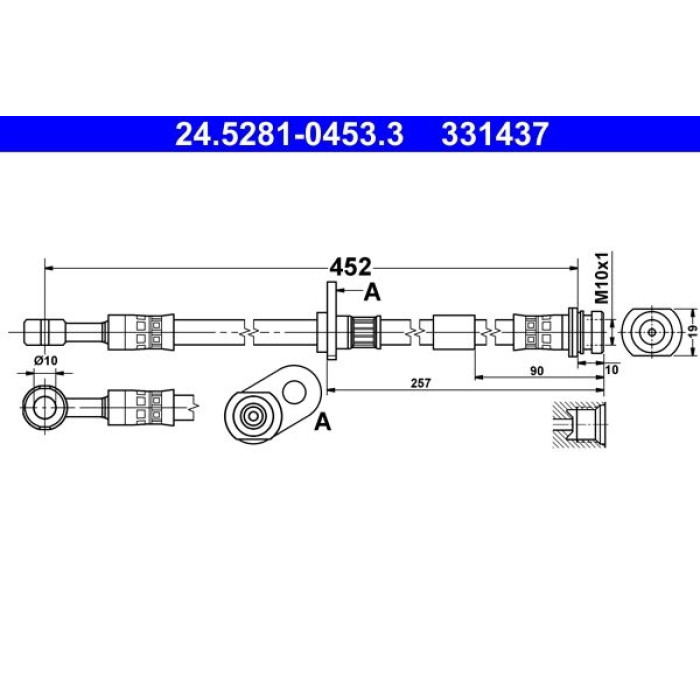 ATE 24.5281-0453.3 Bremsschlauch ATE 24.5281-0453.3 Bremsschlauch