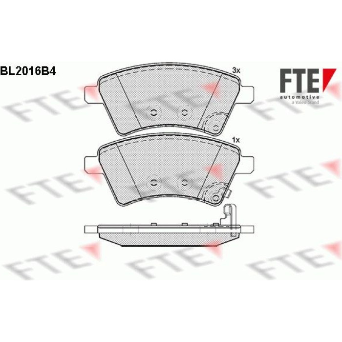 FTE 9010603 Bremsbelagsatz, Scheibenbremse