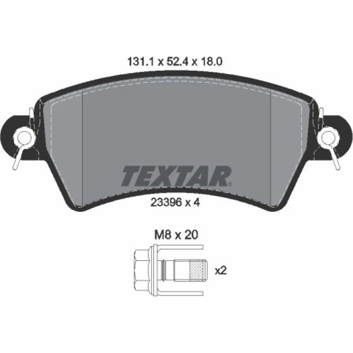 Textar 2339602 Bremsbelagsatz, Scheibenbremse Q+