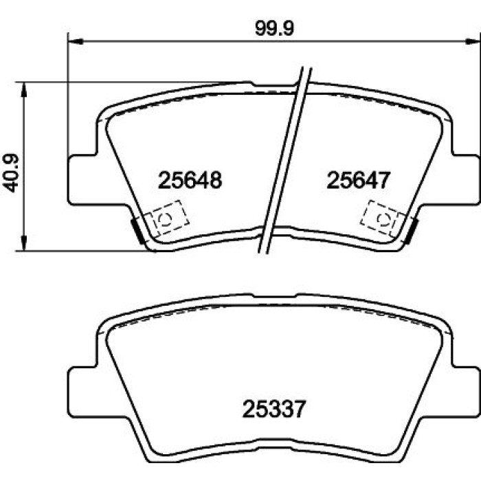 Hella 8DB 355 020-371 Bremsbelagsatz, Scheibenbremse