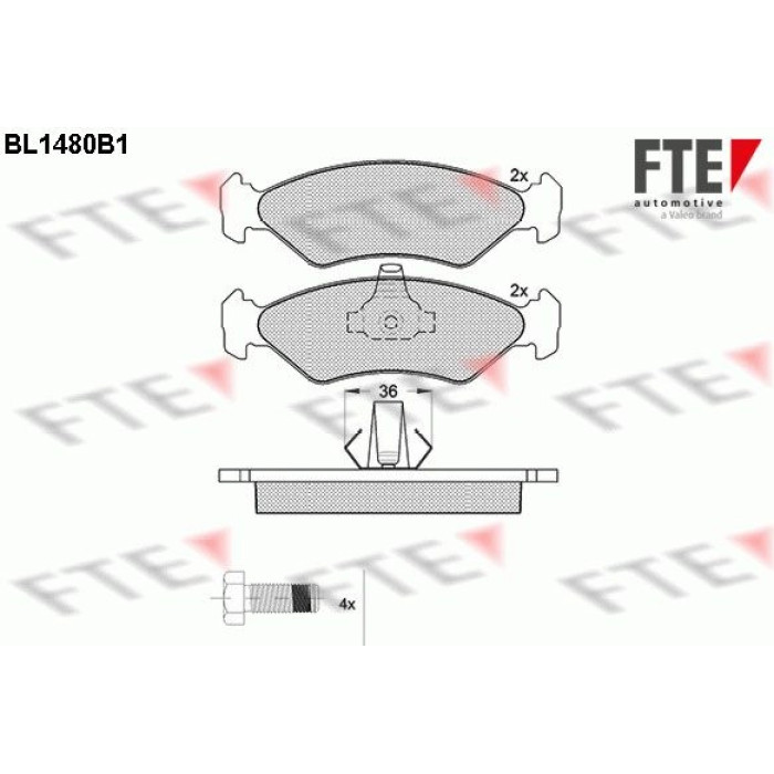 FTE 9011032 Bremsbelagsatz, Scheibenbremse FTE 9011032 Bremsbelagsatz, Scheibenbremse