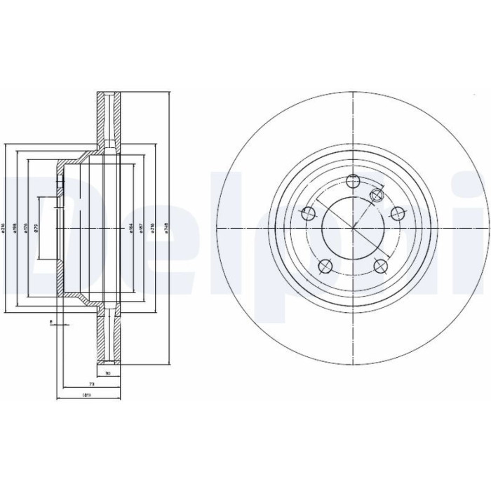 Delphi BG9788 Bremsscheibe