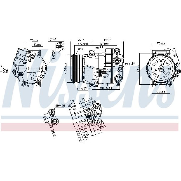 Nissens 890259 Kompressor, Klimaanlage FIRST FIT