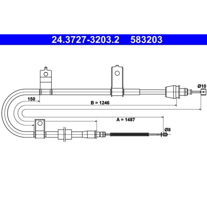 ATE 24.3727-3203.2 Seilzug, Feststellbremse
