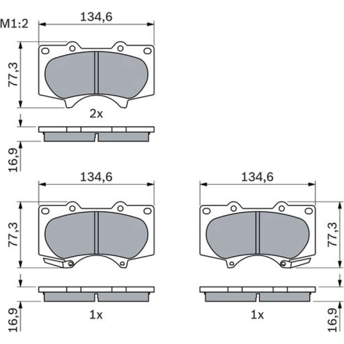 BOSCH 0 986 494 153 Bremsbelagsatz, Scheibenbremse BOSCH 0 986 494 153 Bremsbelagsatz, Scheibenbremse