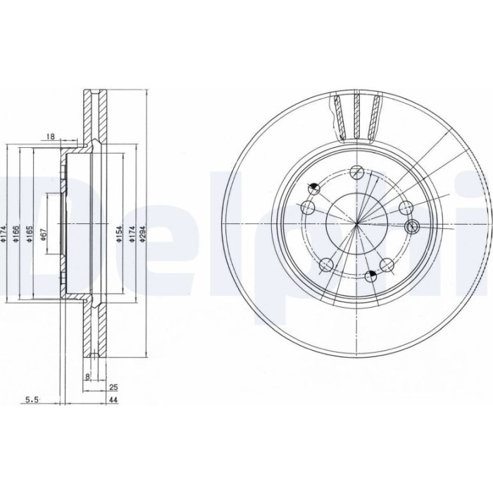 Delphi BG2772 Bremsscheibe