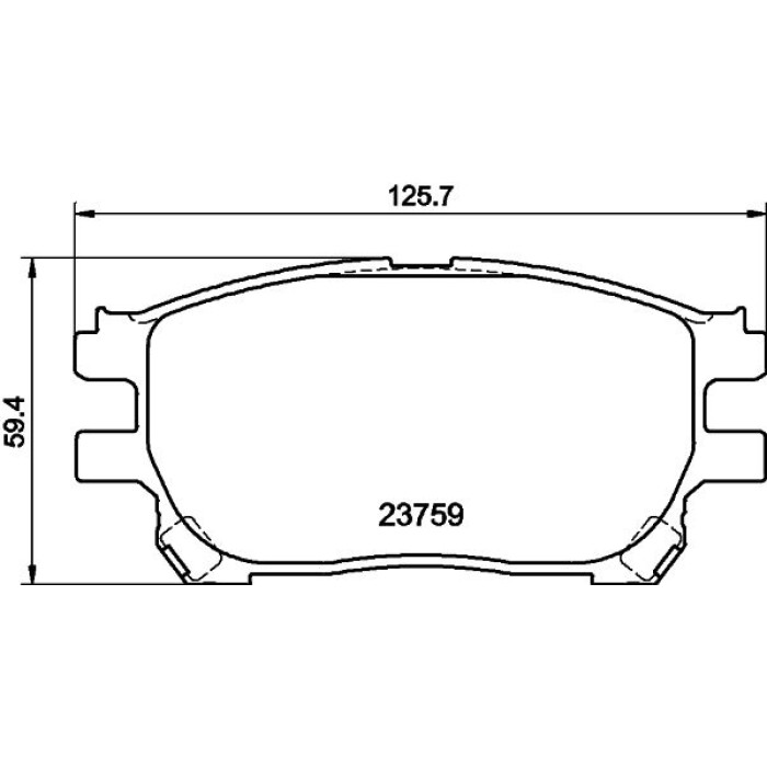 Hella 8DB 355 010-111 Bremsbelagsatz, Scheibenbremse