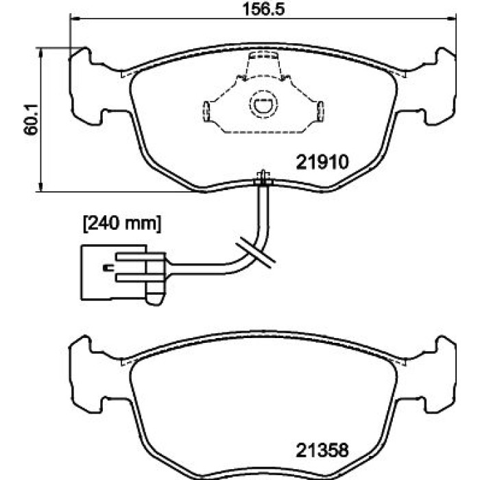 Hella 8DB 355 007-991 Bremsbelagsatz, Scheibenbremse Hella 8DB 355 007-991 Bremsbelagsatz, Scheibenbremse