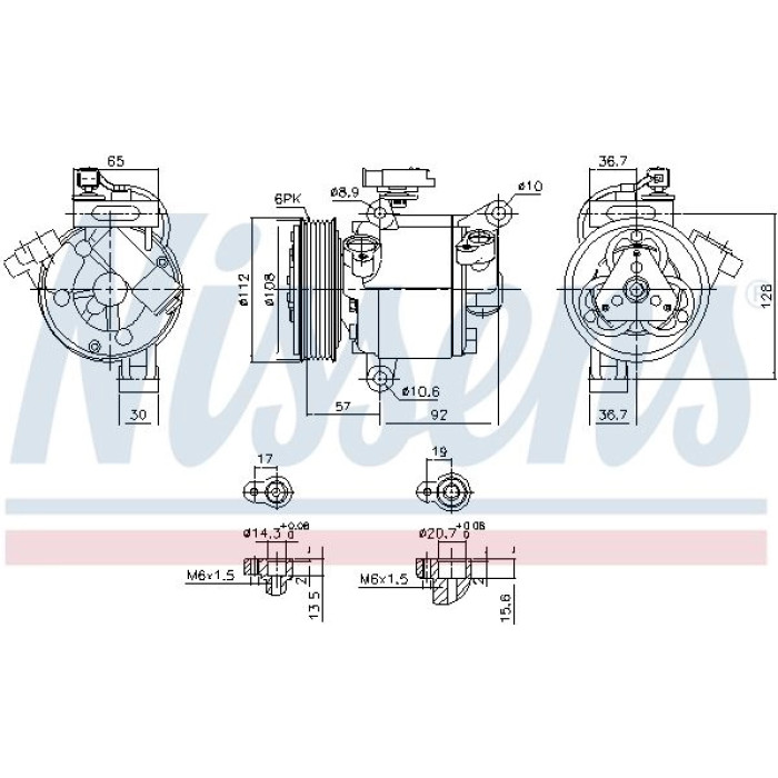 Nissens 890638 Kompressor, Klimaanlage FIRST FIT Nissens 890638 Kompressor, Klimaanlage FIRST FIT