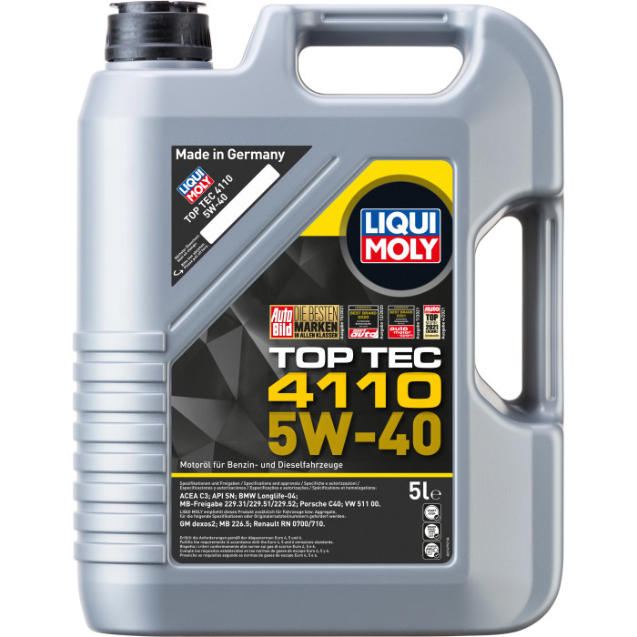 Liqui Moly 21479 Top Tec 4110 5W-40 Motoröl 5l Liqui Moly 21479 Top Tec 4110 5W-40 Motoröl 5l