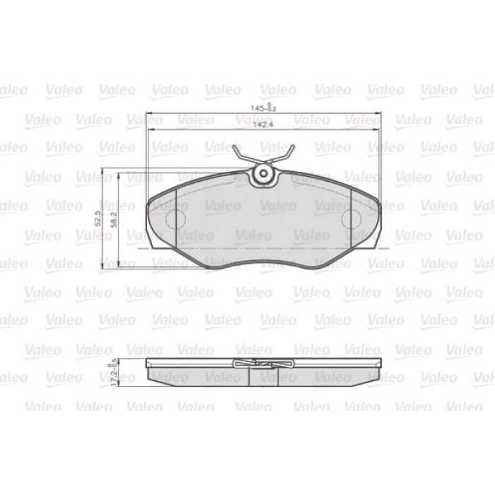 Valeo 872099 Bremsbelagsatz, Scheibenbremse OPTIPACK for LCV Valeo 872099 Bremsbelagsatz, Scheibenbremse OPTIPACK for LCV