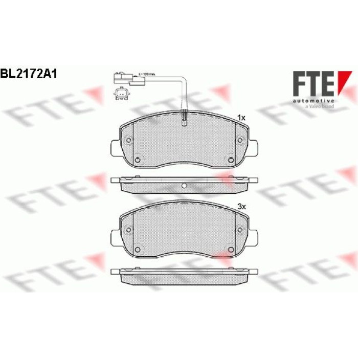 FTE 9010690 Bremsbelagsatz, Scheibenbremse