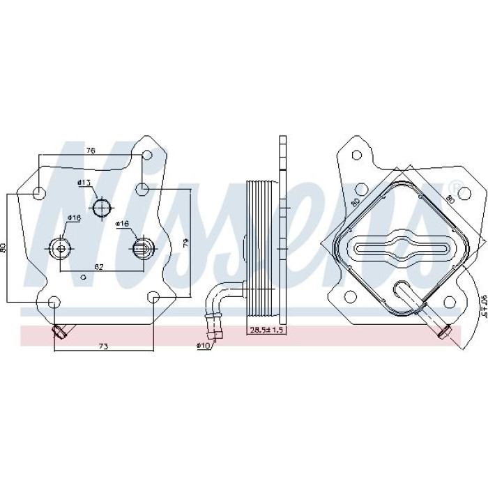 Nissens 90790 Ölkühler, Motoröl Nissens 90790 Ölkühler, Motoröl
