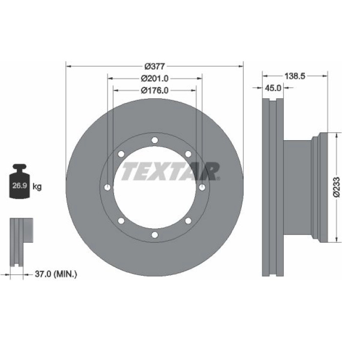 Textar 93101500 Bremsscheibe