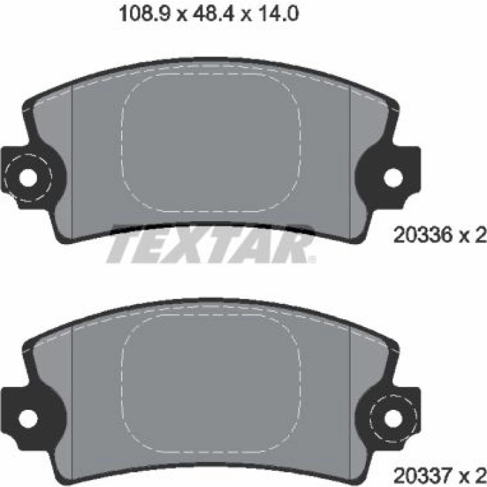 Textar 2033602 Bremsbelagsatz, Scheibenbremse