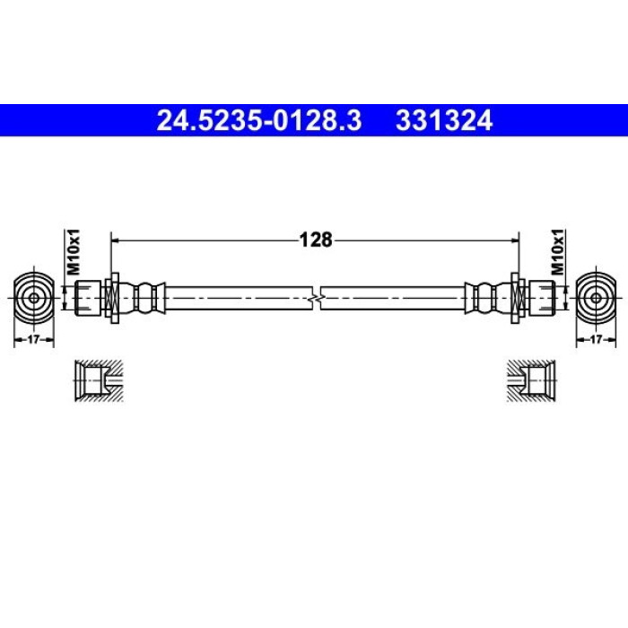 ATE 24.5235-0128.3 Bremsschlauch ATE 24.5235-0128.3 Bremsschlauch