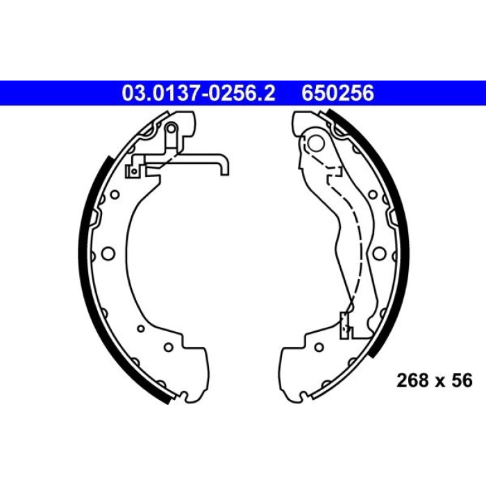 ATE 03.0137-0256.2 Bremsbackensatz ATE 03.0137-0256.2 Bremsbackensatz