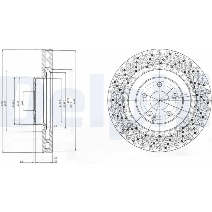 Delphi BG9878 Bremsscheibe Delphi BG9878 Bremsscheibe