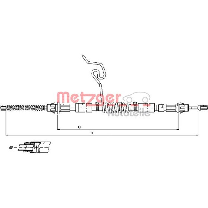 Metzger 11.5576 Seilzug, Feststellbremse Metzger 11.5576 Seilzug, Feststellbremse