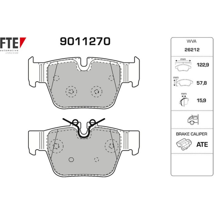 FTE 9011270 Bremsbelagsatz, Scheibenbremse