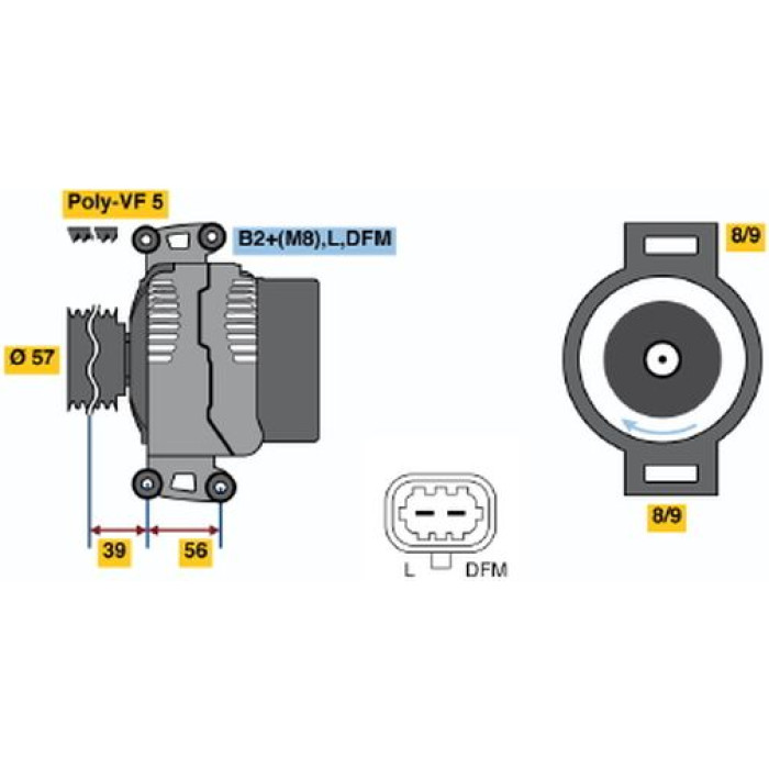 BOSCH 0 124 425 040 Generator BOSCH 0 124 425 040 Generator