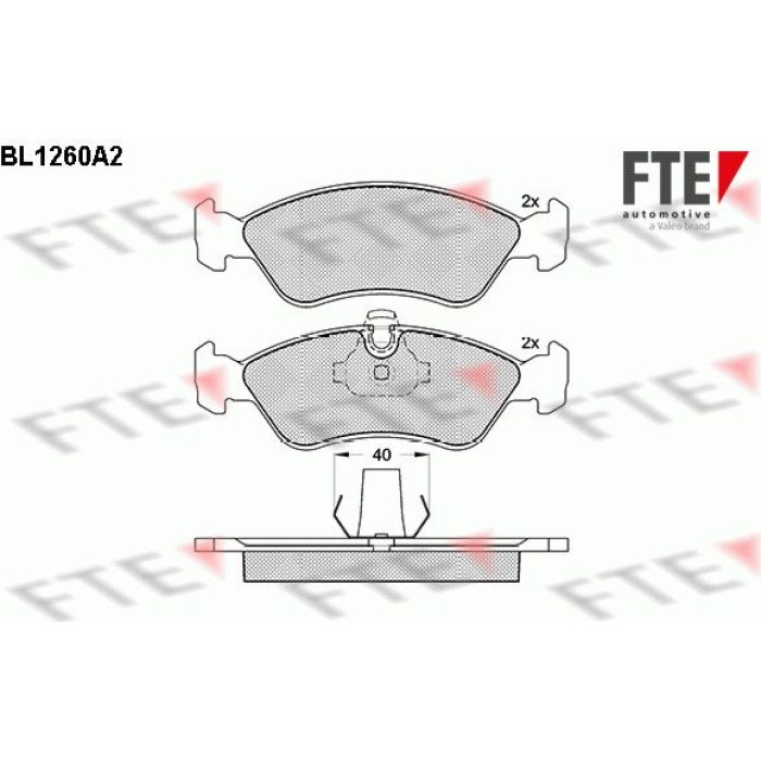 FTE 9010081 Bremsbelagsatz, Scheibenbremse FTE 9010081 Bremsbelagsatz, Scheibenbremse