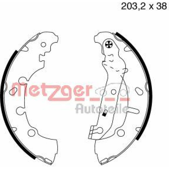 Metzger MG 814 Bremsbackensatz Metzger MG 814 Bremsbackensatz