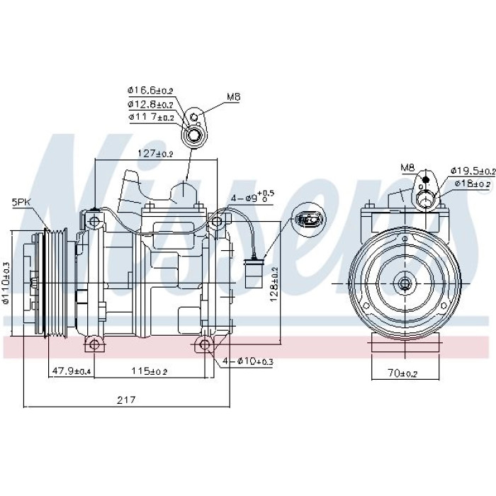 Nissens 89147 Kompressor, Klimaanlage FIRST FIT Nissens 89147 Kompressor, Klimaanlage FIRST FIT