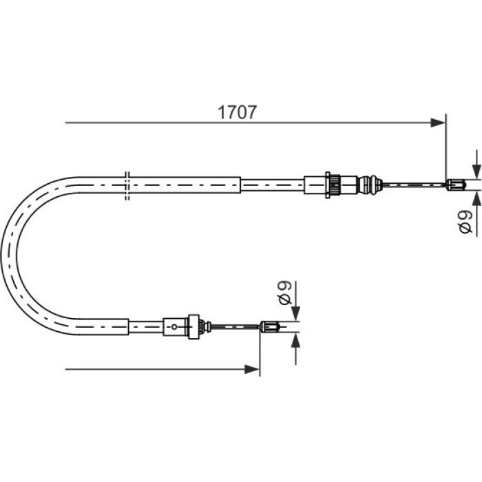 BOSCH 1 987 477 587 Seilzug, Feststellbremse BOSCH 1 987 477 587 Seilzug, Feststellbremse