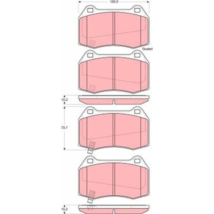 TRW GDB3381 Bremsbelagsatz, Scheibenbremse TRW GDB3381 Bremsbelagsatz, Scheibenbremse