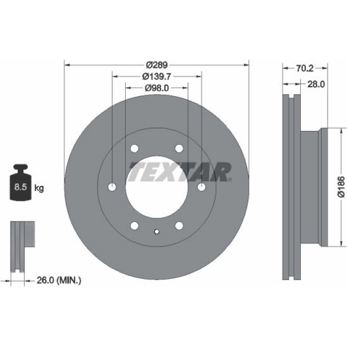 Textar 92223000 Bremsscheibe