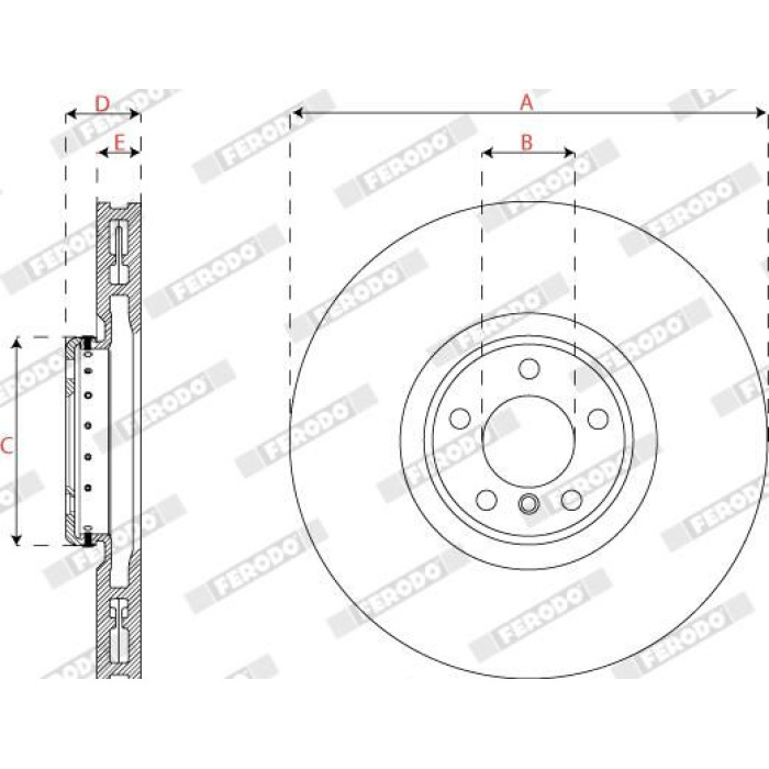 Ferodo DDF2041RVC-1 Bremsscheibe PREMIER