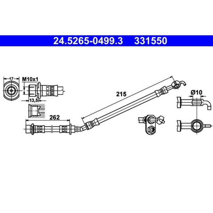 ATE 24.5265-0499.3 Bremsschlauch ATE 24.5265-0499.3 Bremsschlauch
