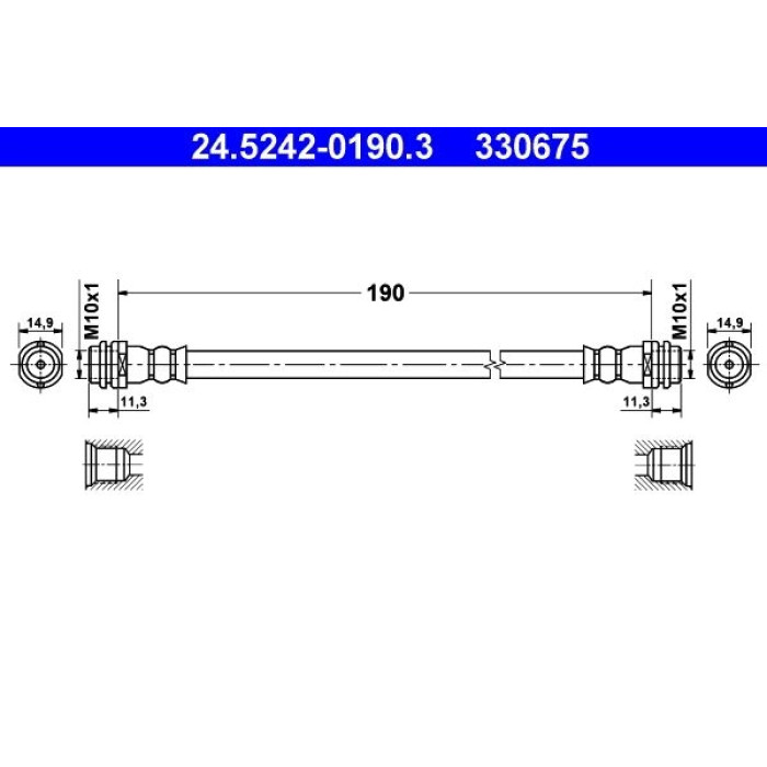 ATE 24.5242-0190.3 Bremsschlauch ATE 24.5242-0190.3 Bremsschlauch