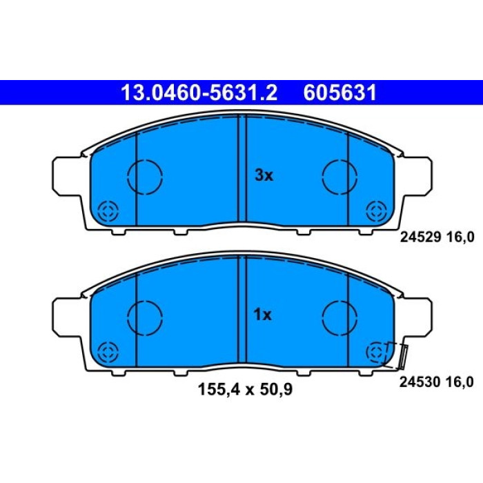 ATE 13.0460-5631.2 Bremsbelagsatz, Scheibenbremse ATE 13.0460-5631.2 Bremsbelagsatz, Scheibenbremse