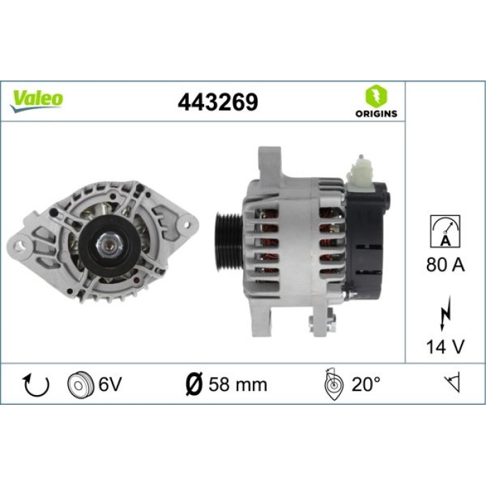 Valeo 443269 Generator ORIGINS Valeo 443269 Generator ORIGINS