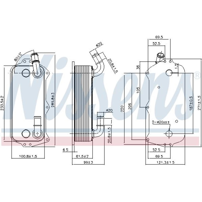 Nissens 90916 Ölkühler, Motoröl Nissens 90916 Ölkühler, Motoröl