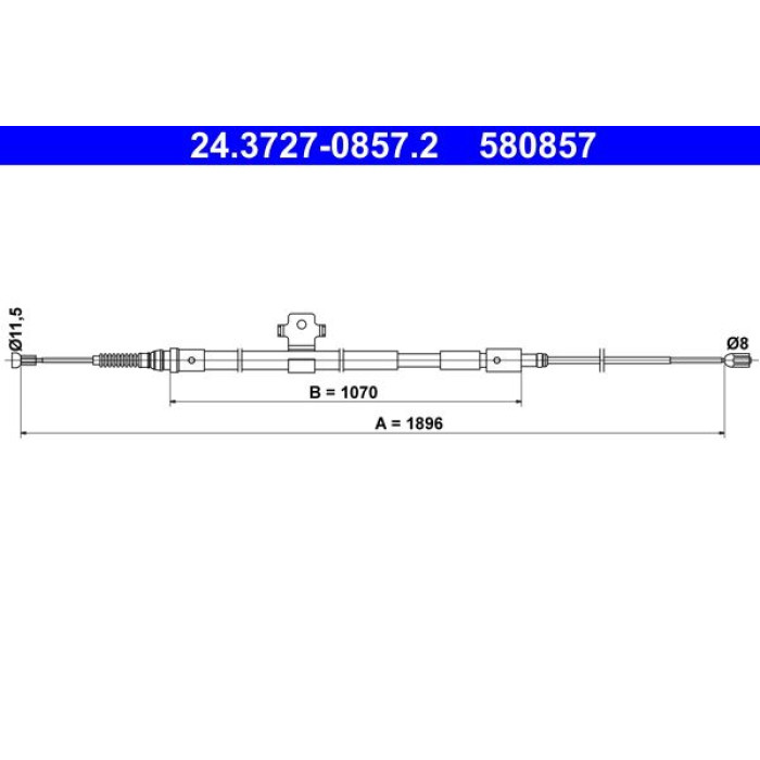 ATE 24.3727-0857.2 Seilzug, Feststellbremse