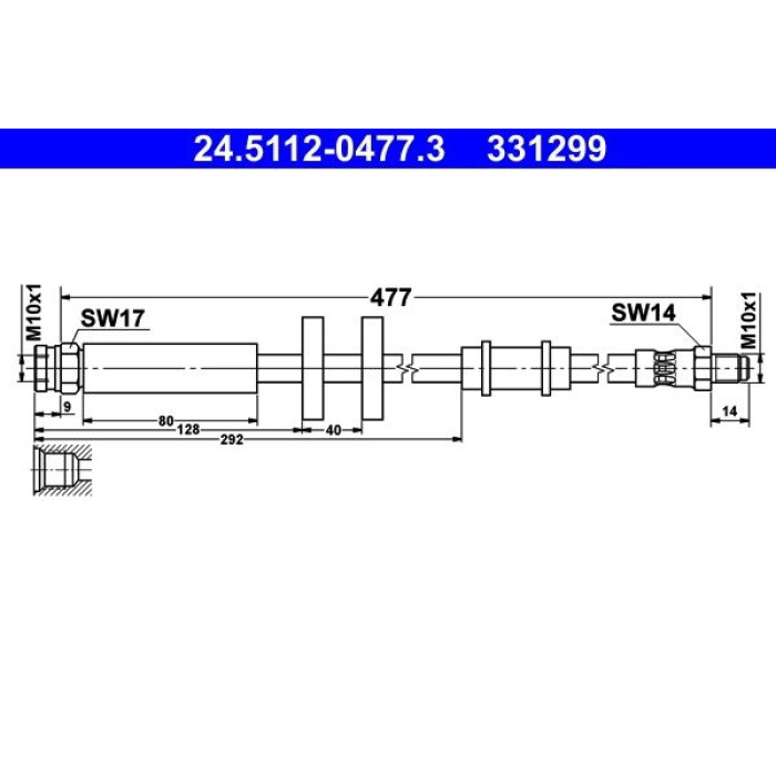 ATE 24.5112-0477.3 Bremsschlauch ATE 24.5112-0477.3 Bremsschlauch
