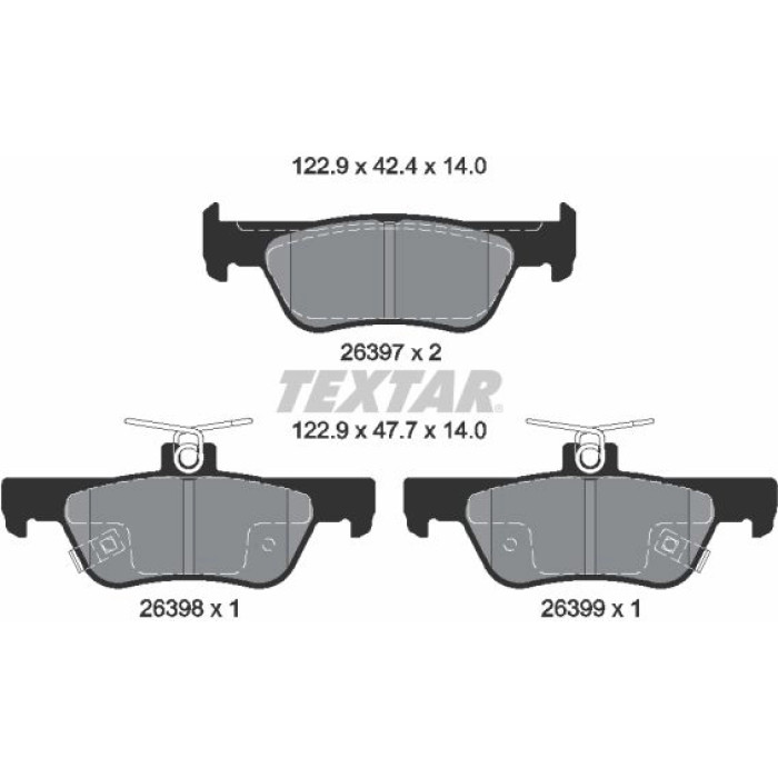 Textar 2639701 Bremsbelagsatz, Scheibenbremse Q+