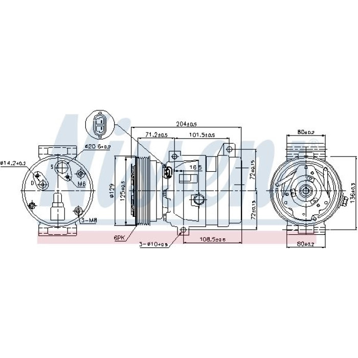 Nissens 89121 Kompressor, Klimaanlage FIRST FIT Nissens 89121 Kompressor, Klimaanlage FIRST FIT