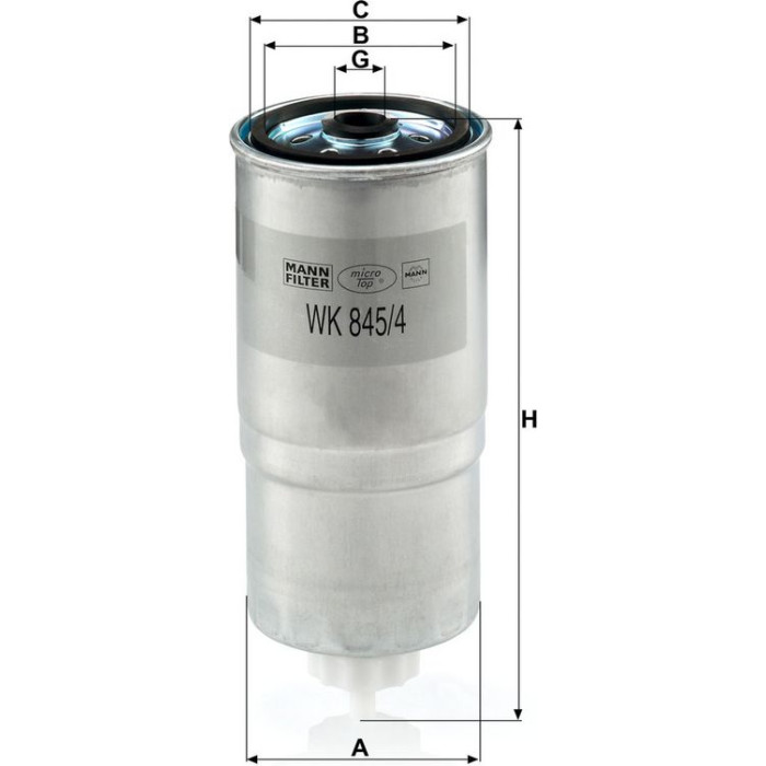 Mann-Filter WK 845/4 Kraftstofffilter Mann-Filter WK 845/4 Kraftstofffilter