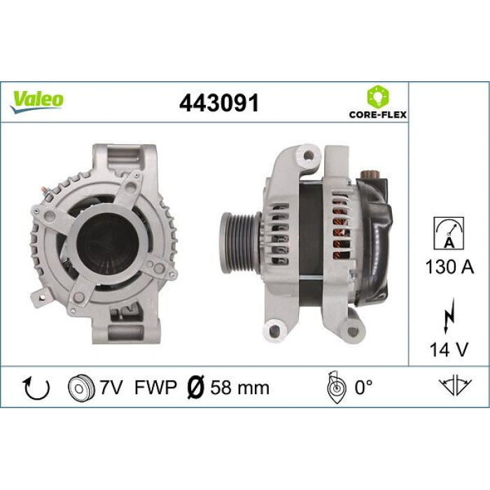 Valeo 443091 Generator CORE-FLEX Valeo 443091 Generator CORE-FLEX