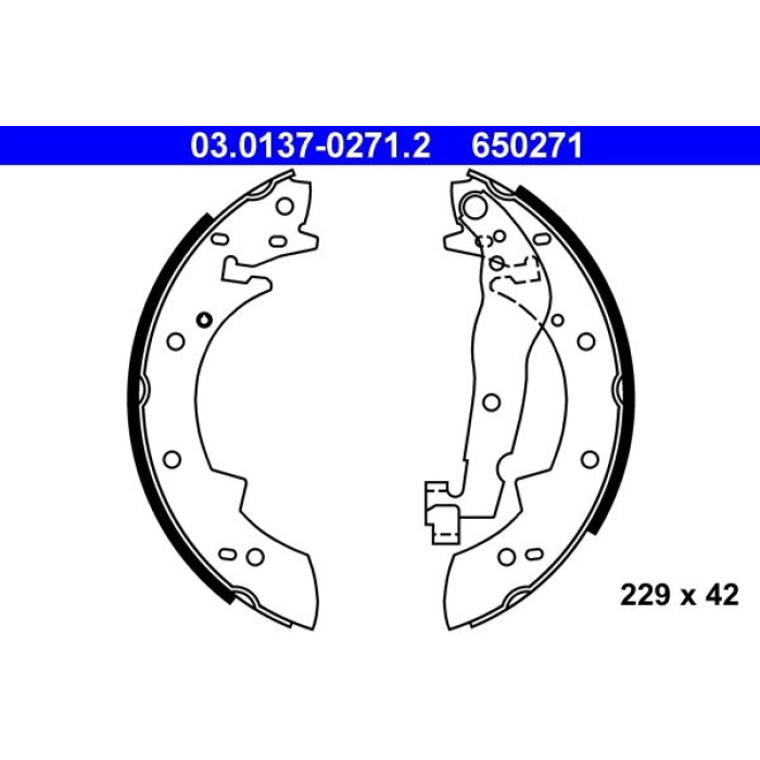 ATE 03.0137-0271.2 Bremsbackensatz ATE 03.0137-0271.2 Bremsbackensatz