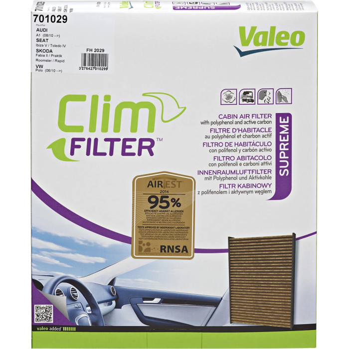 Valeo 701029 Filter, Innenraumluft PROTECT MAX Valeo 701029 Filter, Innenraumluft PROTECT MAX
