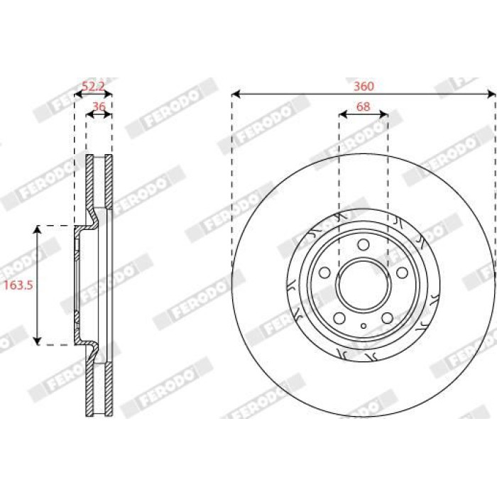 Ferodo DDF2774RC-1 Bremsscheibe PREMIER Ferodo DDF2774RC-1 Bremsscheibe PREMIER