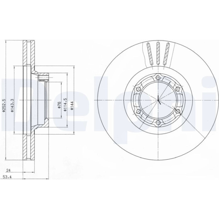 Delphi BG2284 Bremsscheibe