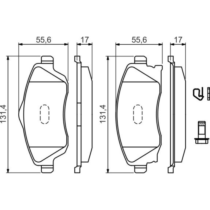 BOSCH 0 986 494 510 Bremsbelagsatz, Scheibenbremse BOSCH 0 986 494 510 Bremsbelagsatz, Scheibenbremse