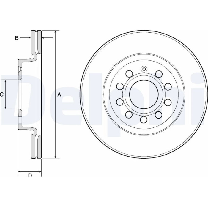 Delphi BG3832 Bremsscheibe Delphi BG3832 Bremsscheibe