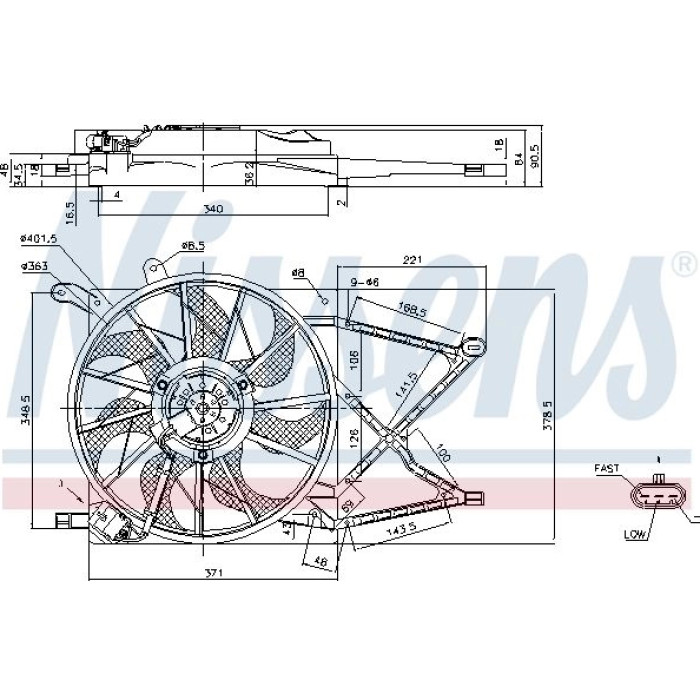 Nissens 85154 Lüfter, Motorkühlung Nissens 85154 Lüfter, Motorkühlung